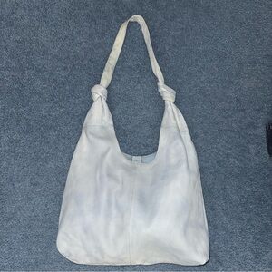 Free People Leather Boho Light Blue Shoulder Tote Large Bag